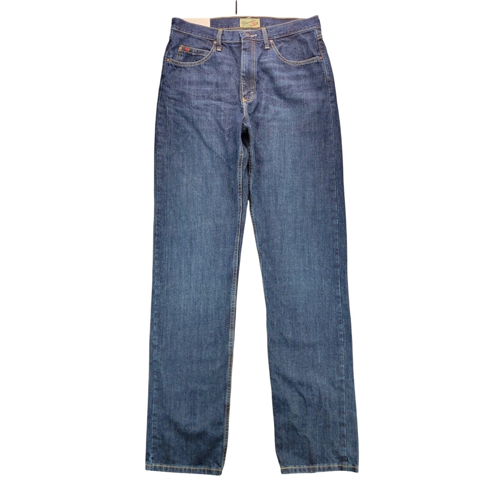 Wrangler 20X 01 Competition Jeans Mens 33x38 Blue Straight Leg Dark Wash Denim